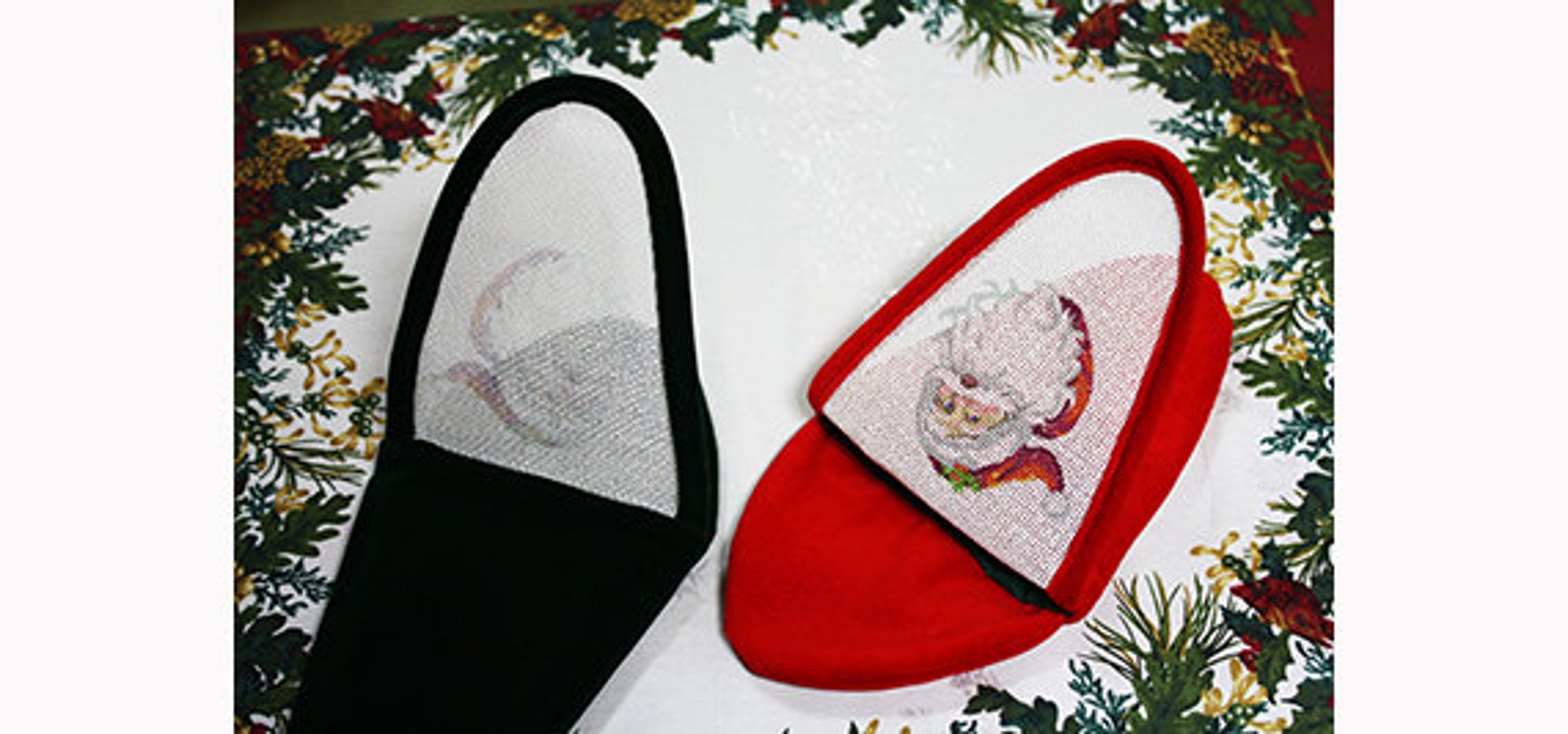 Santa Silverware Holders Holiday Flatware Holders Santa Etsy