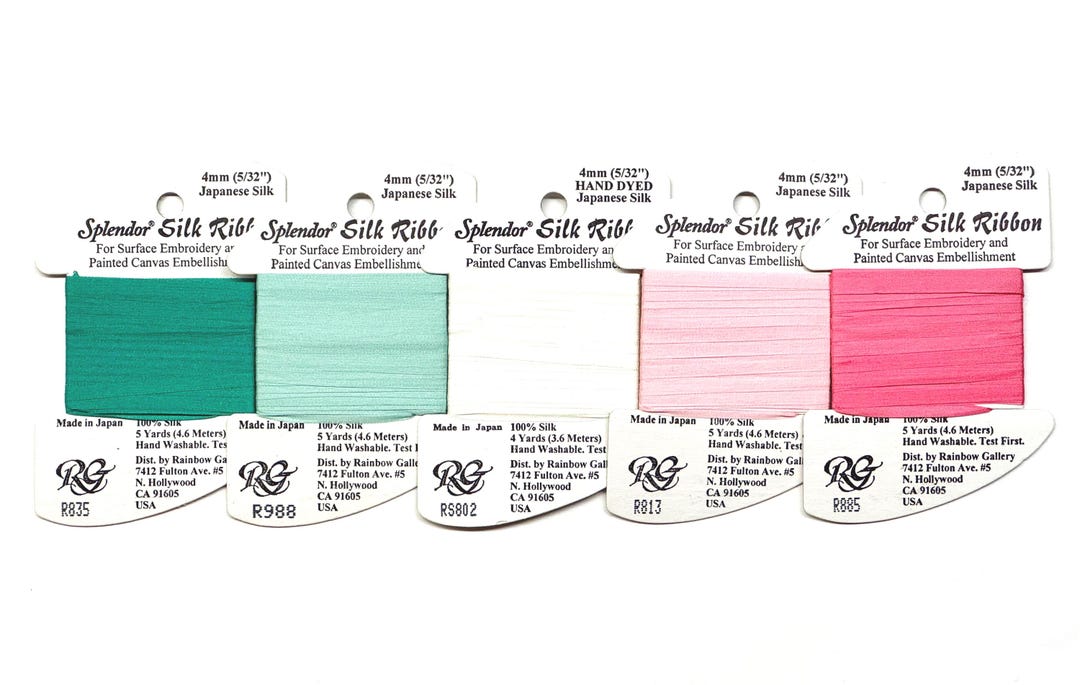 Splendor Silk Ribbon 4.00 Each, Rainbow Gallery Splendor Silk Ribbon ...