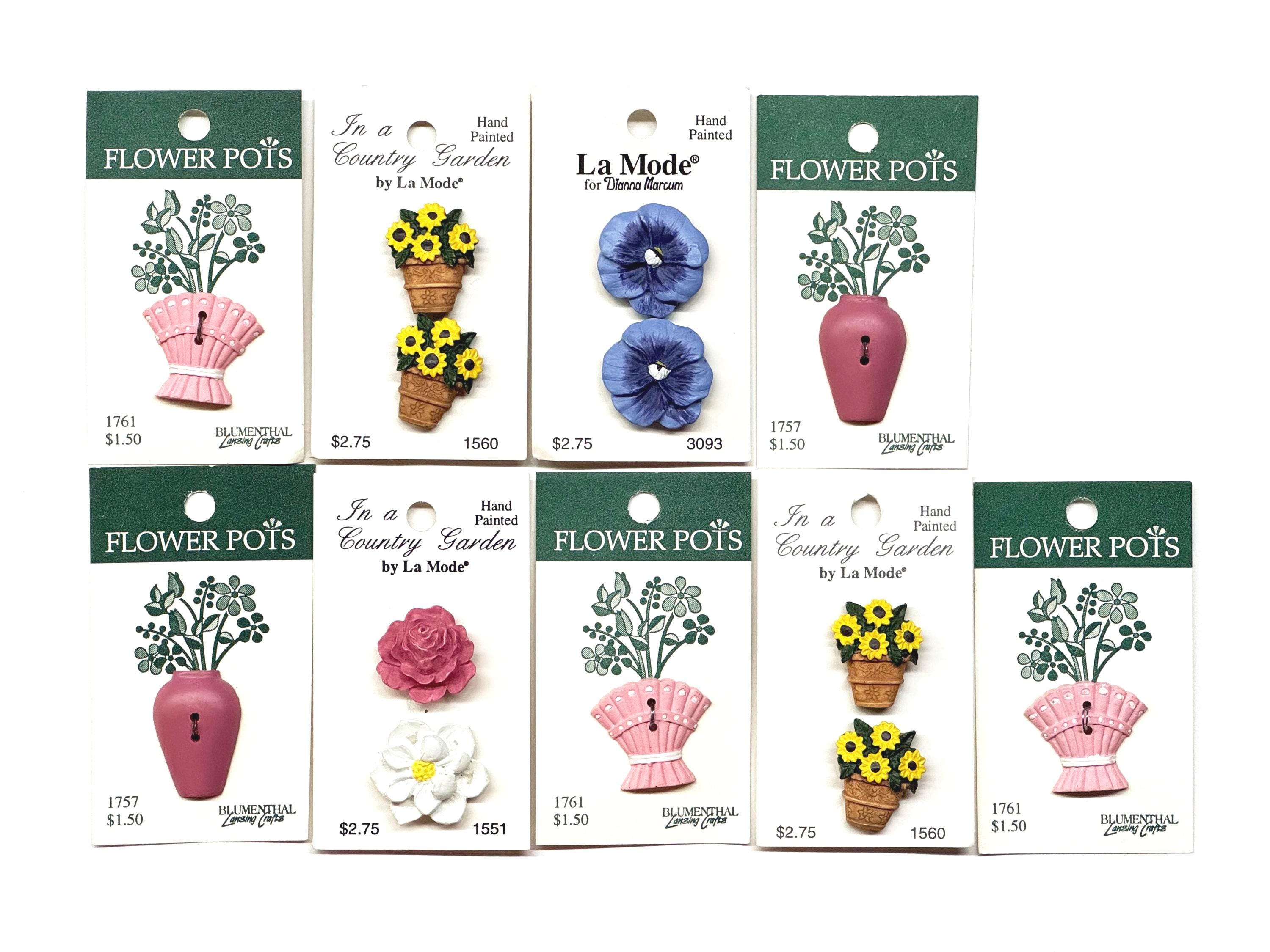 Slimline Buttons Series 1-White Shank 1/4 Inch 4 Per Pkg