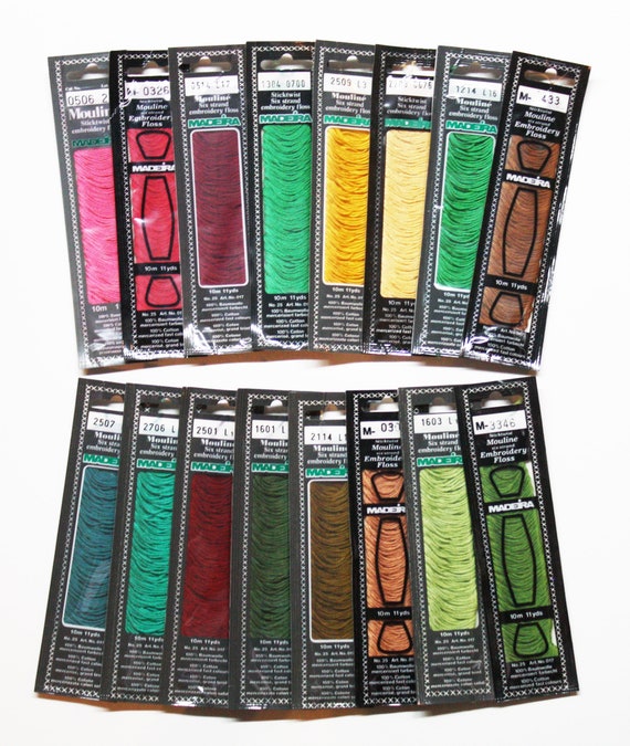 Madeira Floss, Embroidery Floss, 6 Strand Embroidery Floss, Madeira Mouline Embroidery Floss, Cross-Stitch Threads, Needlework Yarns, Floss