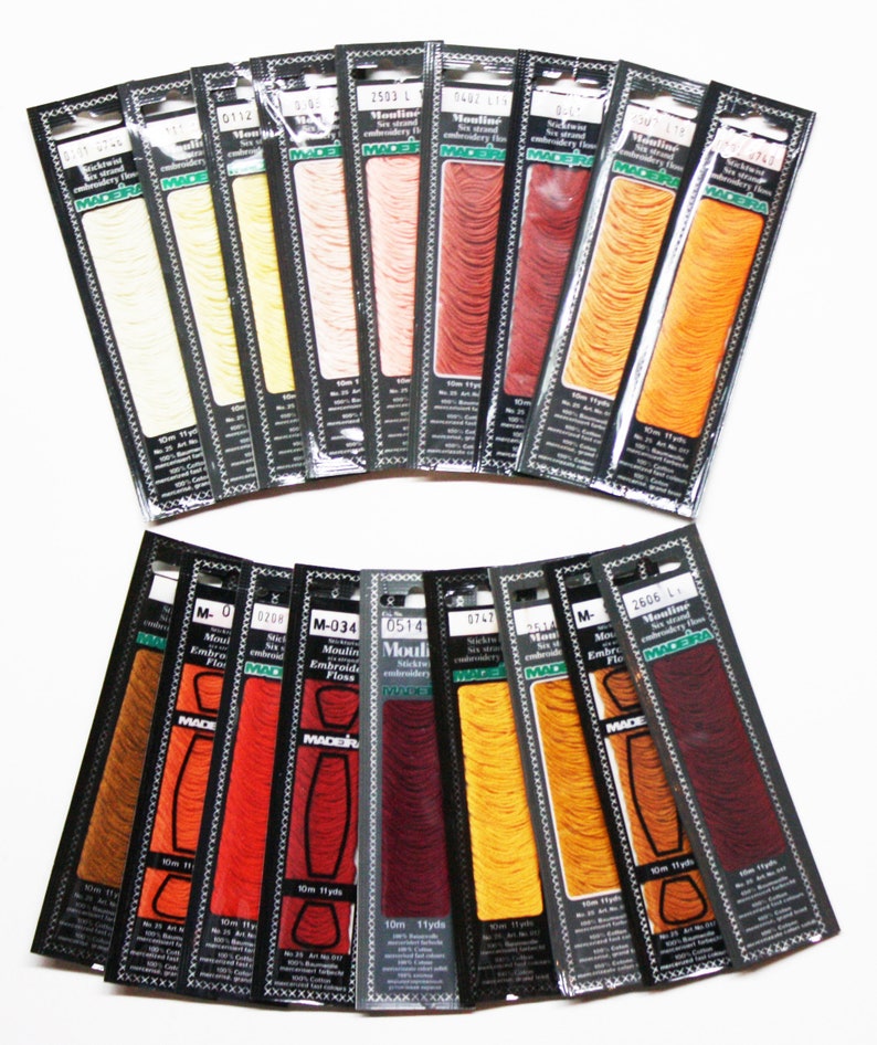 Madeira Floss 1.25 Each Madeira Mouline Six Strand Embroidery Etsy