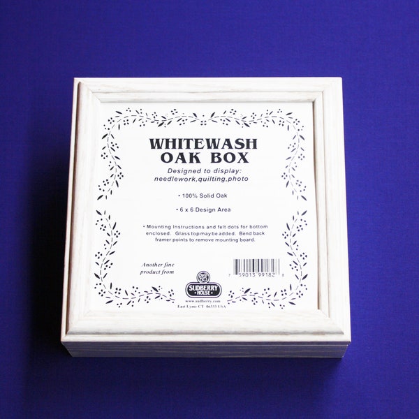 Whitewash Solid Wood Box, Sudberry Box 99182, White Wood Box For Needlework, Sudberry Square Oak Box, Wood Boxes, Needlework Boxes, Oak Box