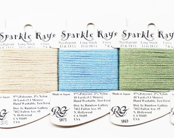 Sparkle Rays Thread, Rainbow Gallery Sparkle Rays, Petite Sparkle Rays Thread, Rainbow Gallery Petite Sparkle Rays Yarn, Ribbon Threads
