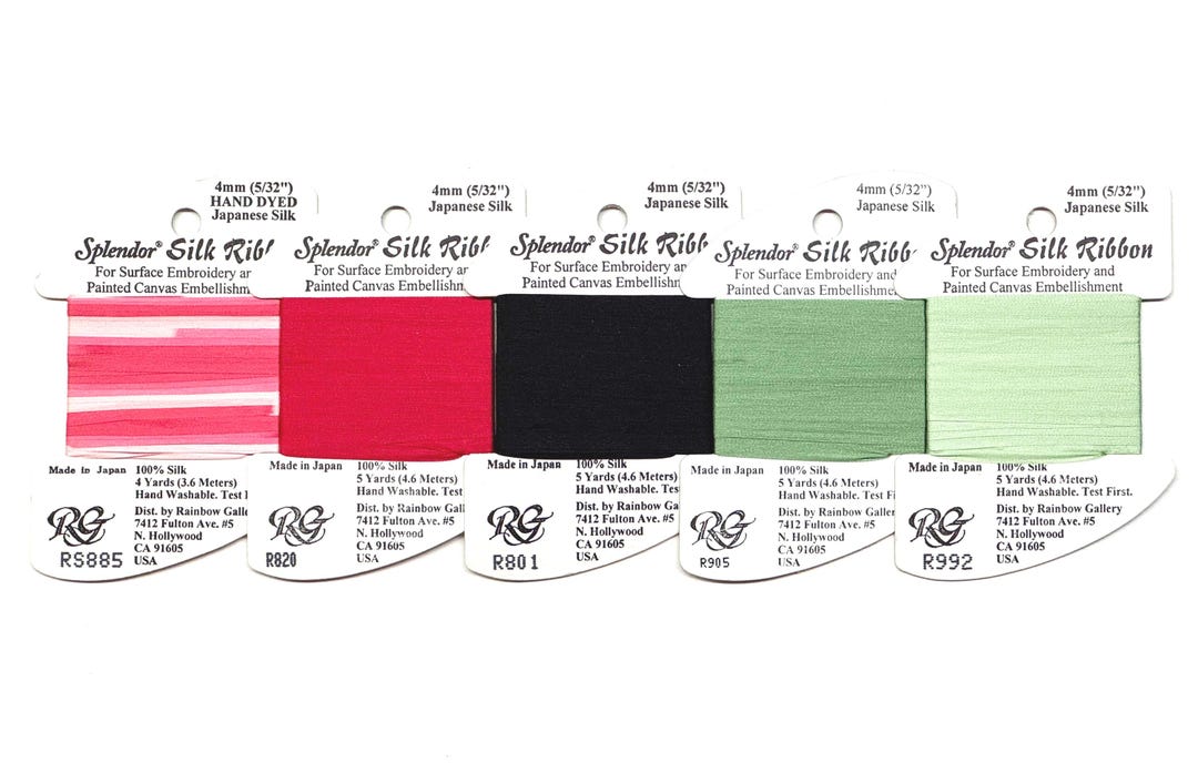 Splendor Silk Ribbon 4.00 Each, Rainbow Gallery Splendor Silk Ribbon ...
