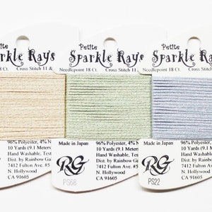 Petite Sparkle Rays Thread, Rainbow Gallery Petite Sparkle Rays, Cross-Stitch Threads, Needlework Yarns, Rainbow Gallery Metallic Yarns
