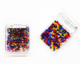 Swarovski Bicone Beads, Swarovski 4mm Bicones, Swarovski Mix 17 Rainbow AB, Swarovski Beads, Swarovski Bicones, Beading Supplies, Beads