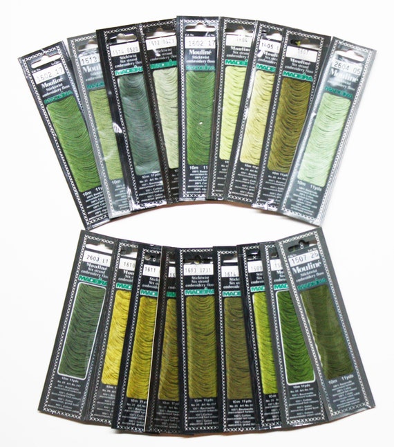 Madeira Mouline Threads Bag of 5 Greens