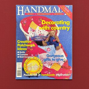Handmade Magazine 2001 , Australian Craft Magazine, Crafting, Sewing Projects, Teddy Bear Pattern, Embroidery Projects, Cross Stitch Designs