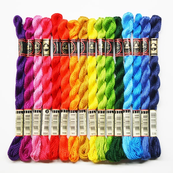 DMC Perle Cotton Thread, Perle Cotton #3, Perle Cotton Size 3, DMC Threads, Needlework Threads, Needlework Yarns, Cross-Stitch Threads, Yarn