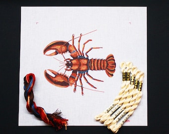 Needlepoint Kits, Lobster Needlepoint Kits, Needlework Lobster, Needlepoint Canvas Designs, Needlework Kit, Lobster, Lobster Needlepoint Kit