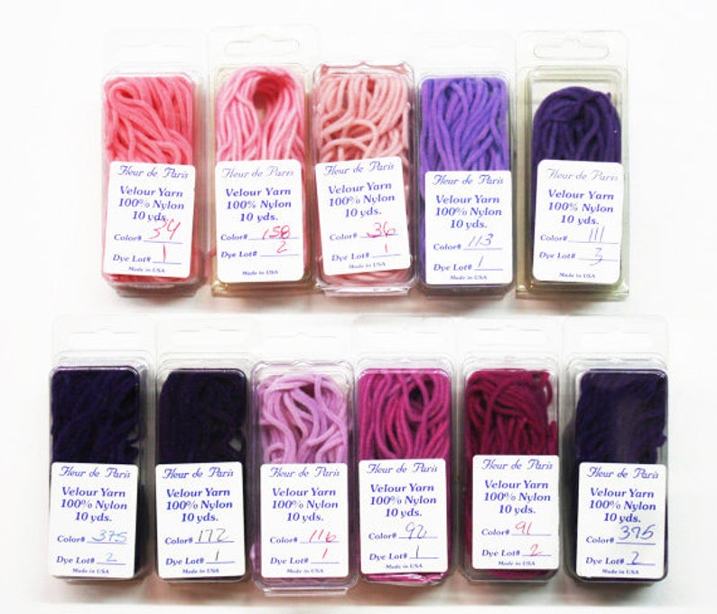 Velour Yarn 2.99 Each Fleur De Paris Velour Yarn Velvet Etsy