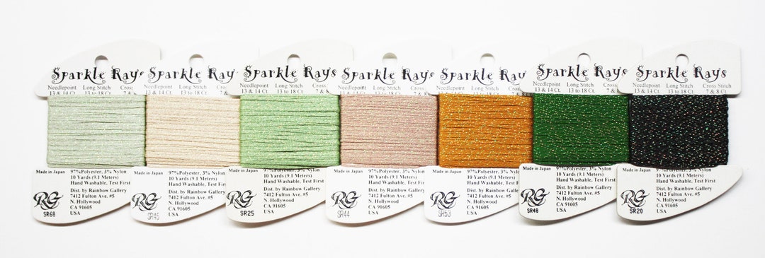 Sparkle Threads Sparkle Rays Thread, Rainbow Gallery Sparkle Rays, Metallic Ribbon ...