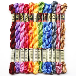 Pearl Cotton Variegated, DMC Pearl Cotton , DMC Perle Cotton, Pearl Cotton Size 5, Cotton Yarns, Variegated Threads, Quilting Threads, Yarn