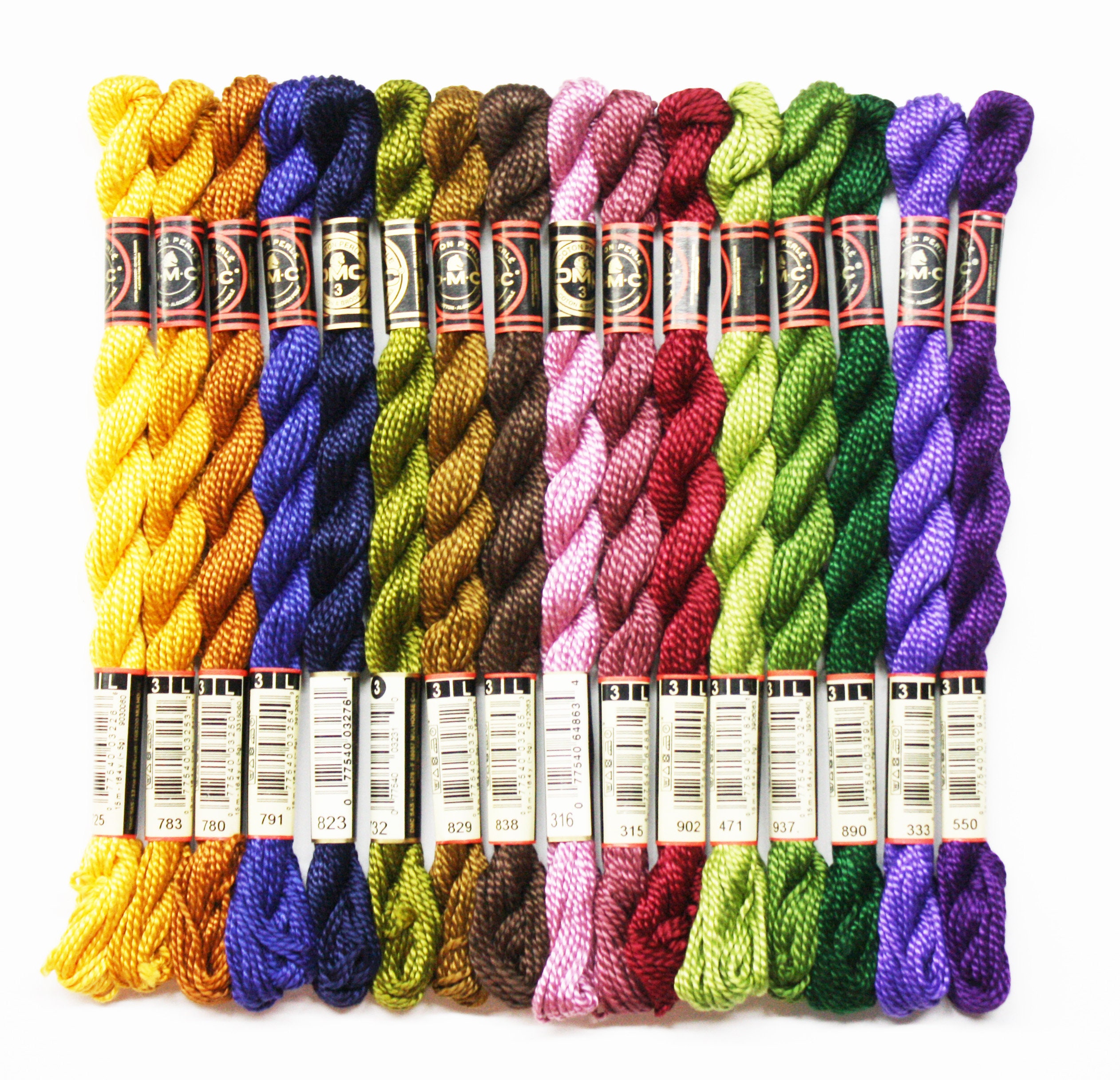 Perle Cotton Size 3, DMC Perle Cotton, DMC Threads, Needlepoint, Cross-Stitch, Embroidery, Needlework Threads, Cotton Yarns, Perle Cotton 3