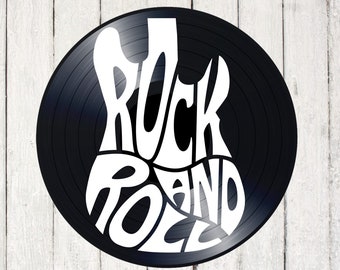 Gift for Dad Old Guys Still Rock Quote on a Repurposed Vinyl Record Album Guitarist Gift LP Wall Art