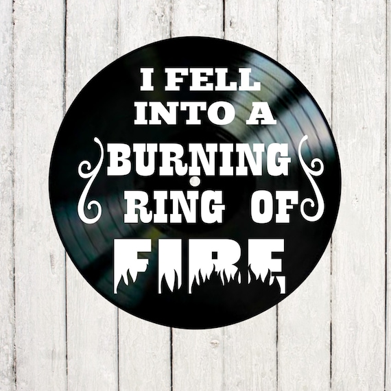 Burning Ring of Fire Song Lyrics Inspired by Johnny Cash on Etsy