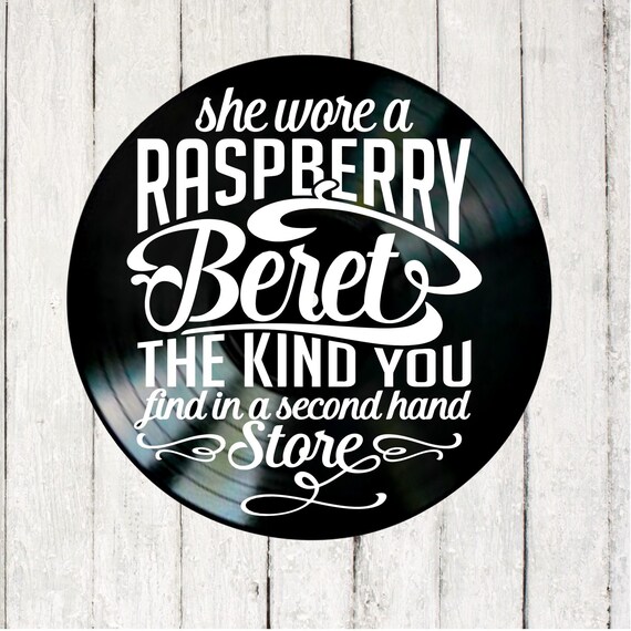Prince Raspberry Beret Song Lyrics on a Vinyl RecordMusic Etsy