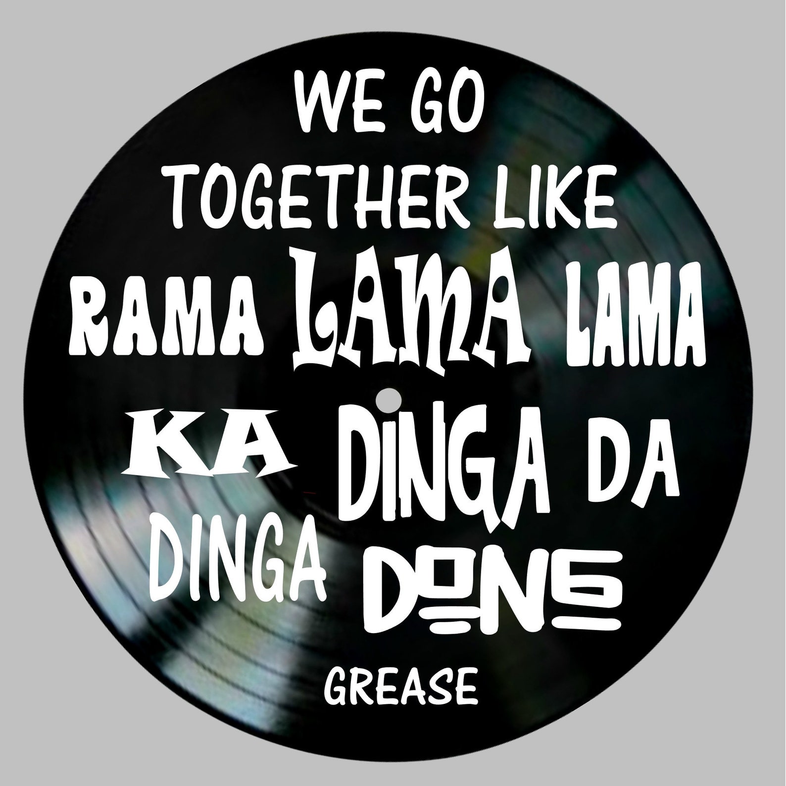 Song Lyric Wall We Go Together Song Lyrics on a Etsy