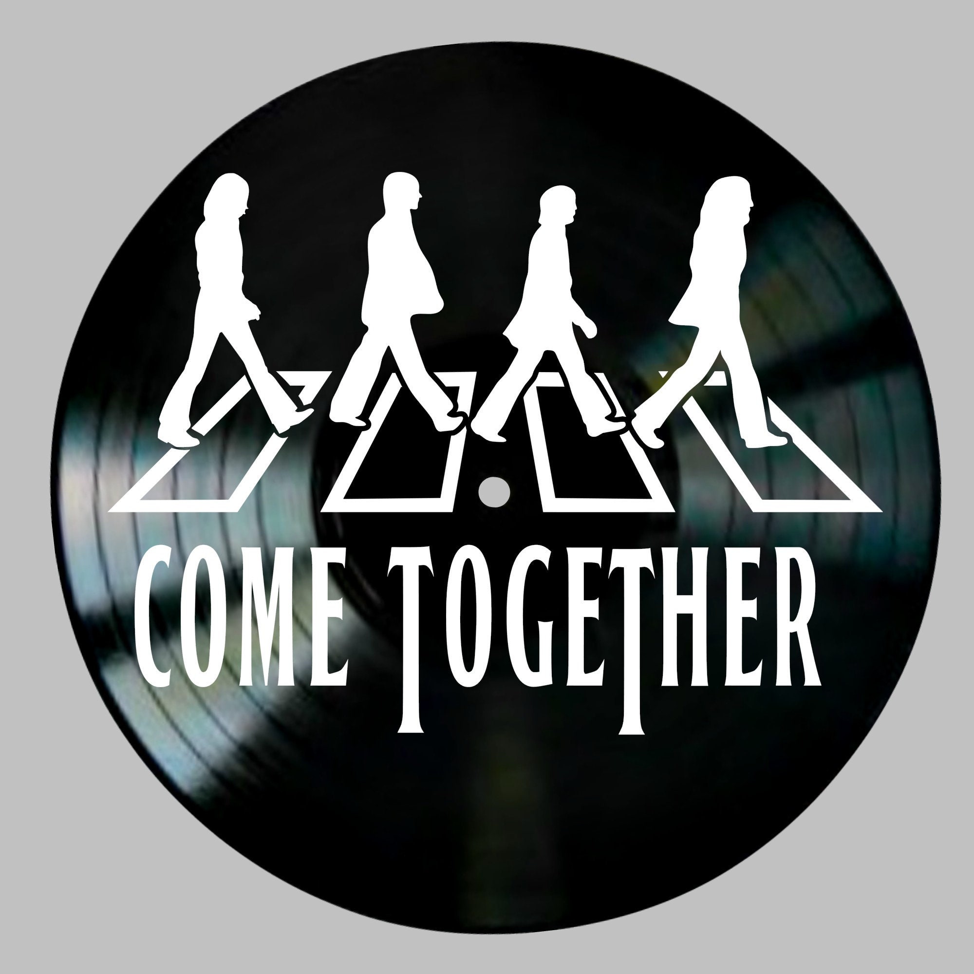 Beatles Come Together Song Lyrics on a Vinyl Record Album Etsy