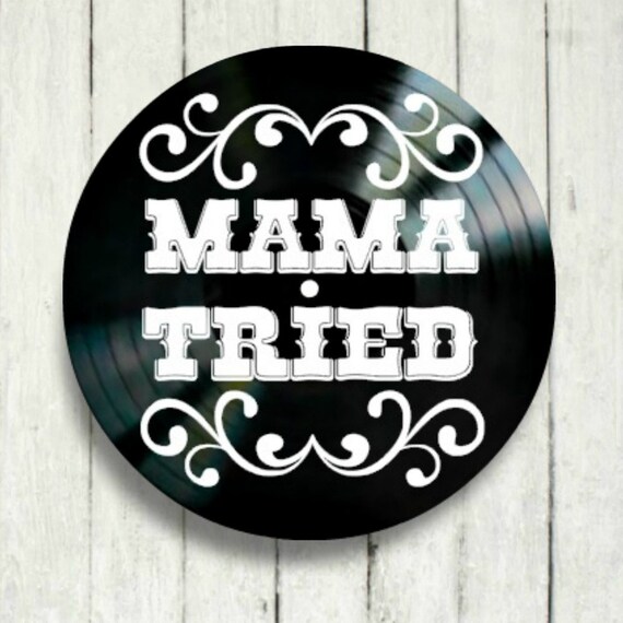 Mama Tried song lyrics wall art Music wall art Merle Haggard | Etsy