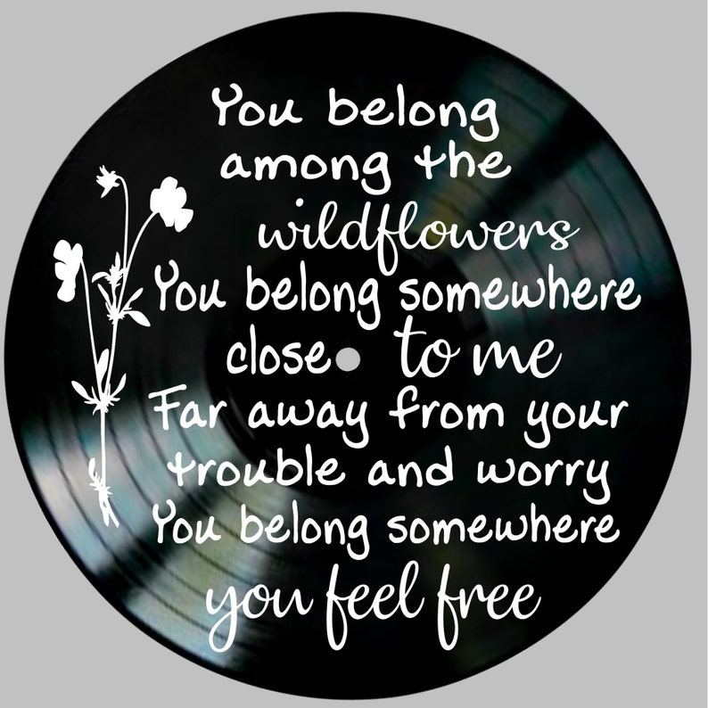 Tom Petty Wildflower Song lyricsVinyl Record wall art Music Etsy