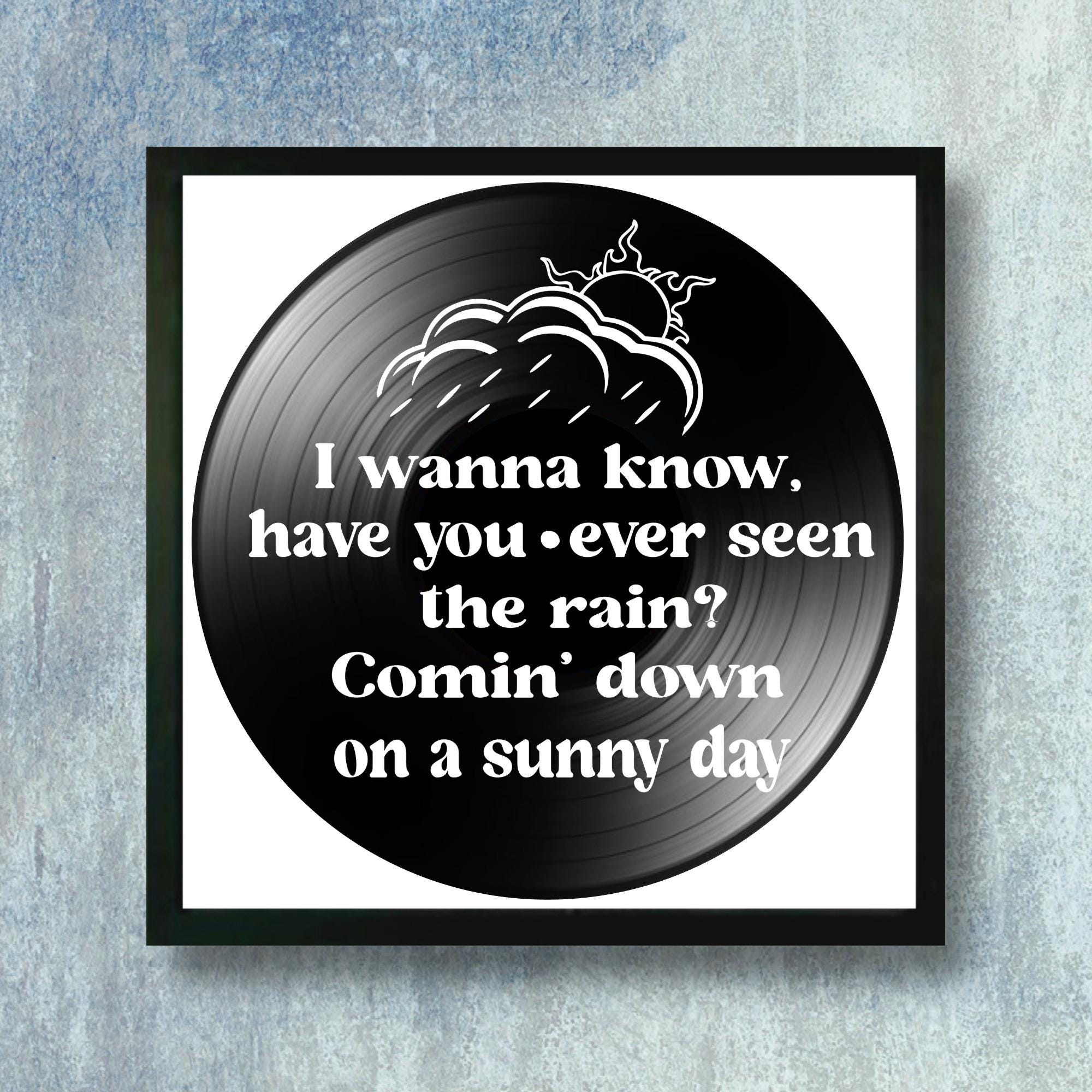 Music Wall Art, Have You Ever Seen the Rain CCR Song Lyrics on a