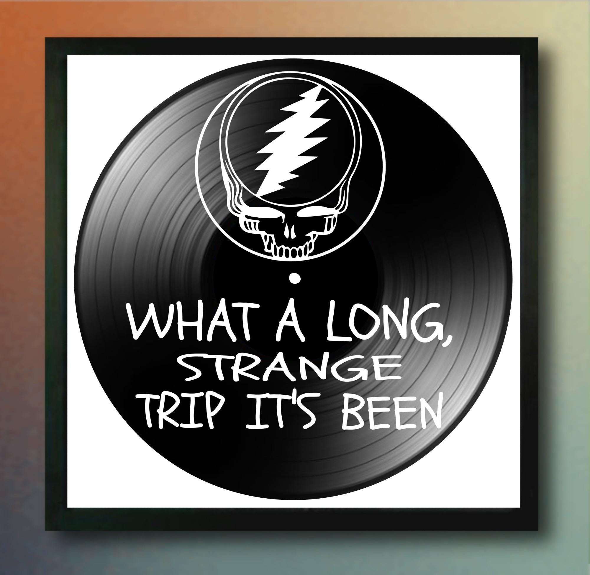 Grateful Dead Truckin' Song lyrics, Vinyl Record wall art Framed or Unframed, Dead Head art, Music lyric art