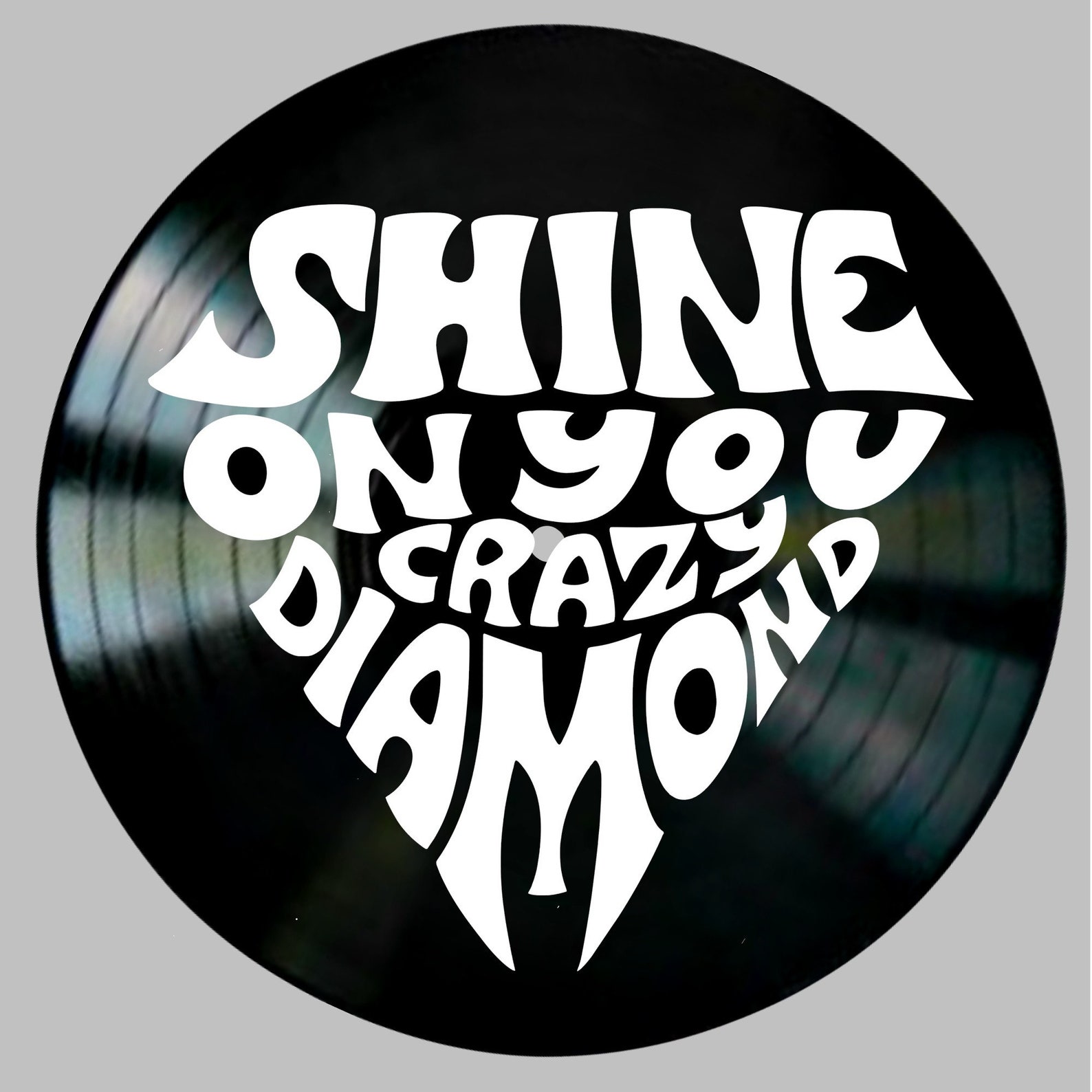 Pink Floyd Shine on You Crazy Diamond Song Lyrics on a Vinyl Etsy