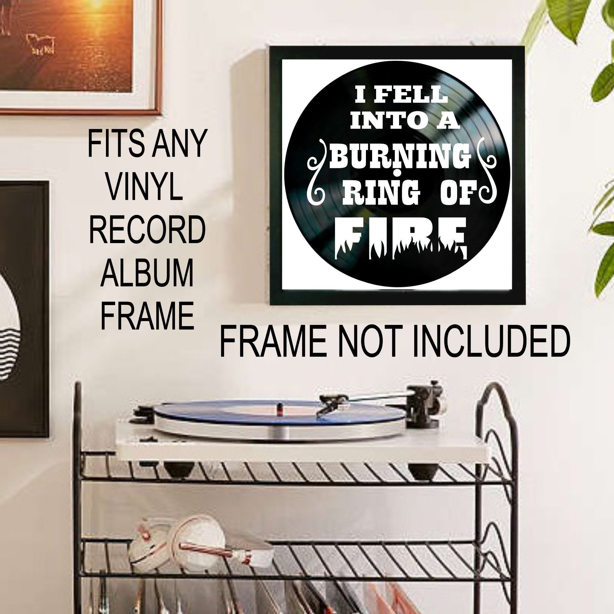 Burning Ring of Fire Song Lyrics Inspired by Johnny Cash on | Etsy