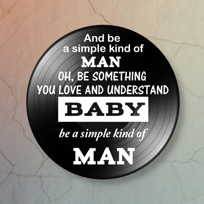 Simple Man Song Lyrics Vinyl Record Art - Southern Rock Decor-framed or ...