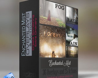 Enchanted Mist - Overlays & PSE-  ELEMENTS  Actions  - 36 Overlays and 25 Actions