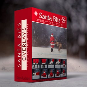 Santa Bits - 11 PNG Santa Overlays