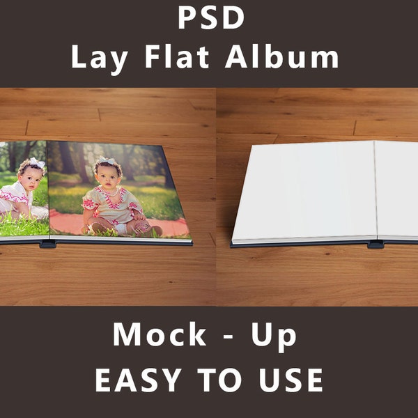 Lay Flat Photo Album - Mock up PSD