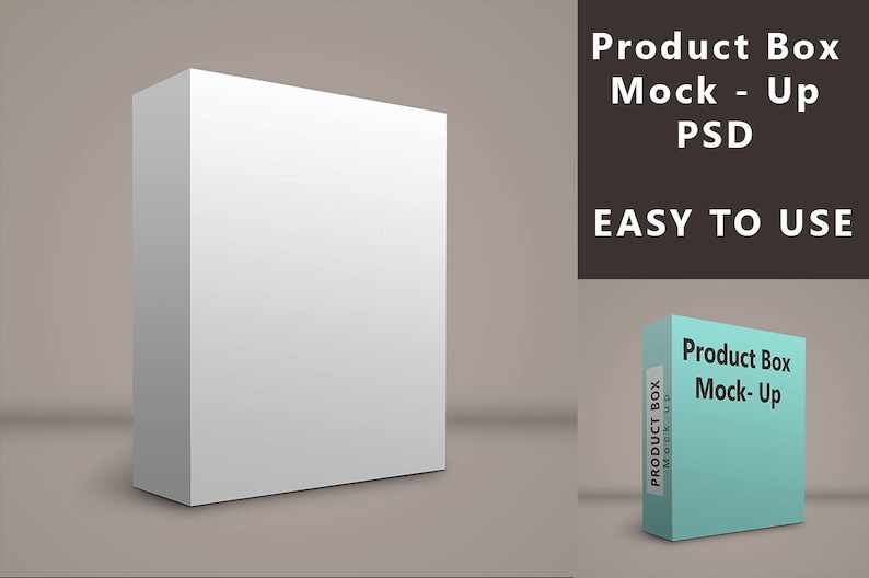 Producto caja - Mock up PSD - Etsy España