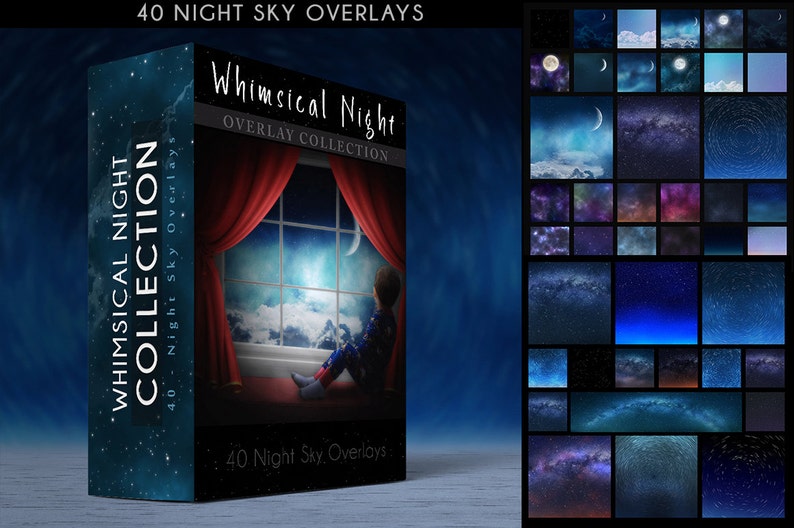 Whimsical Night - 40 Night Sky Overlays Whimsical Night - 40 Night Sky Overlays