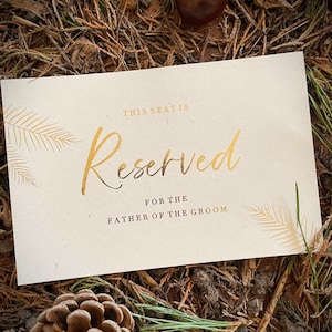Reserved signs wedding, reserved seating sign, reserved ceremony sign, reserved seat sign, reserved seat cards, personalised reserved sign