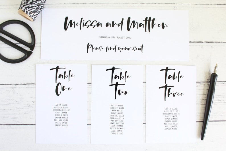 Wedding Table Plan Cards Seating Planner Vintage Style Book Page Ebay