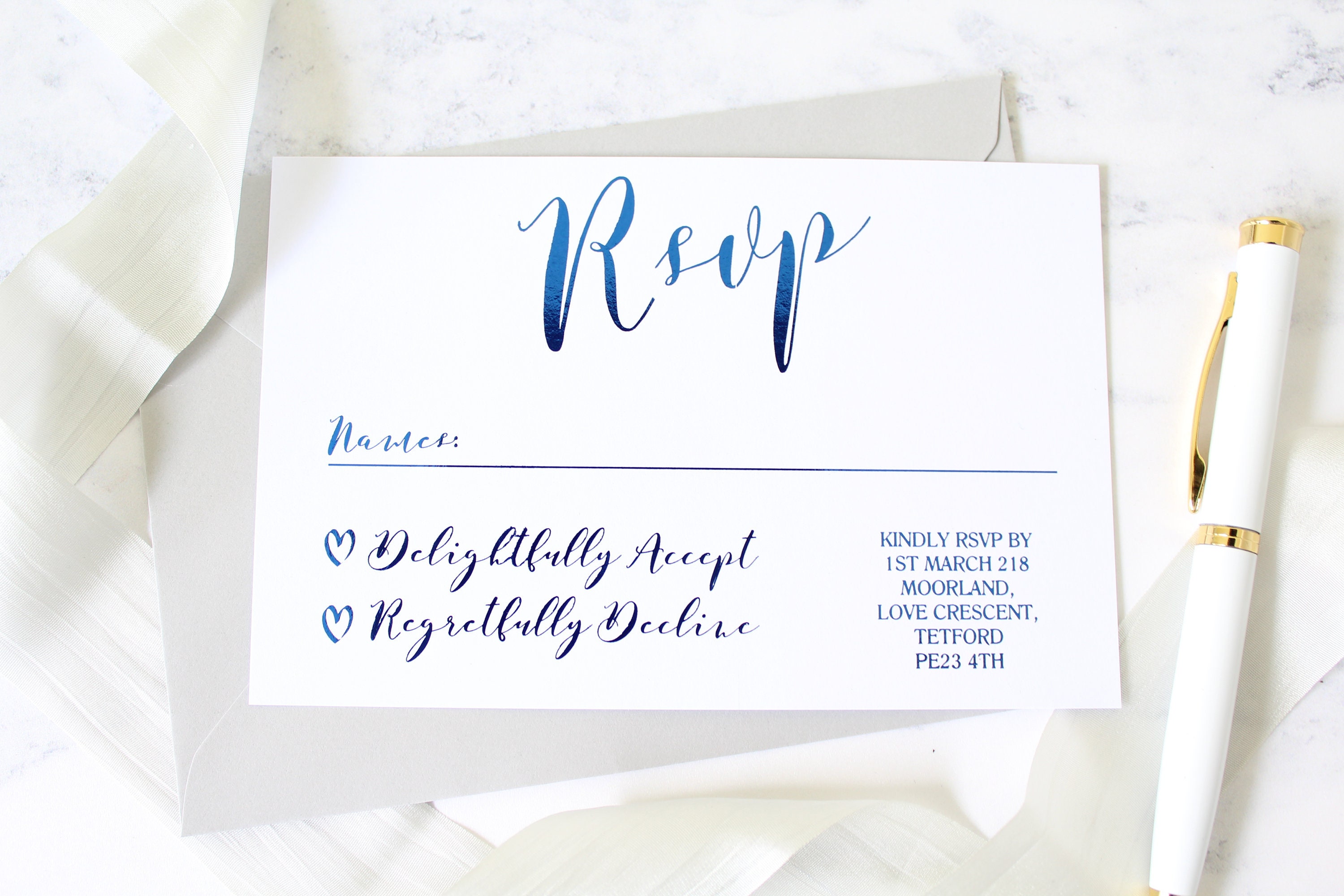 Wedding Rsvp Card Wedding Acceptance Card Wedding Reply Etsy UK
