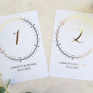 Wedding table numbers, wedding wreath, floral table numbers, personalised table numbers, personalised table names, winter table numbers.