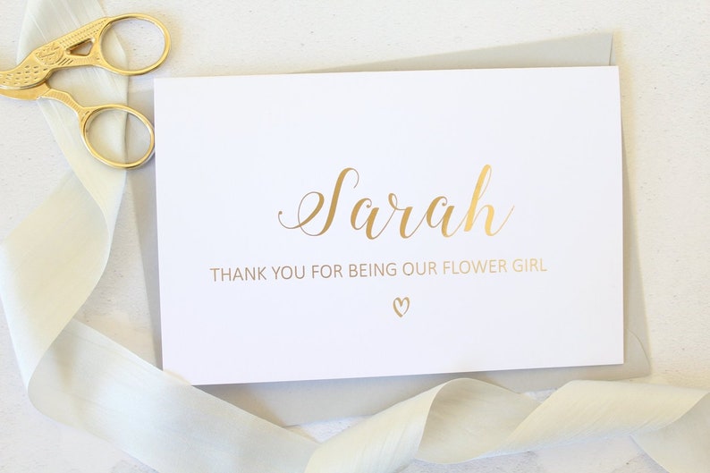 thank you for being our flower girl