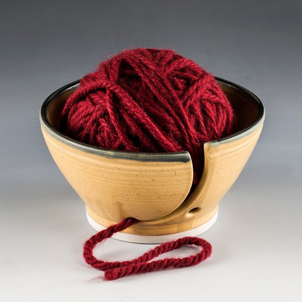 Yarn Bowl - Knitter's friend! - Porcelain - Hand carved - original glaze recipes - Gas kiln fired - Popular -