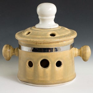 Garlic Keeper. Stainless Steel Collar. Keep your garlic happier and fresher longer. It really works! One of a kind. Hand made.