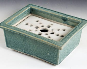 Soap Dish - Robin's Egg Blue - A Bathroom Favorite!! Hand-Made of porcelain.