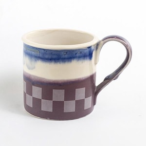 Mugs - Tin Cup Style - fine Porcelain - Great gift for the Tea drinker. A Perfect Tea Mug - Collectors set - Only two available.