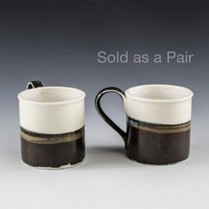 Mugs - Tin Cup Style - fine Porcelain - Great gift for the Tea drinker. A Perfect Tea Mug - Collectors set - Only two available.