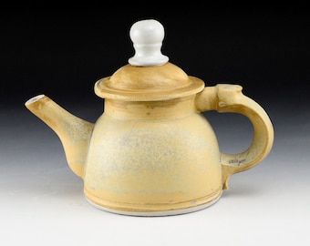 Teapots - Bamboo and Wheat original. Porcelain. Original handle designs. Signed and dated by Dan Saultman. PRICE EACH.