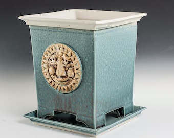 Artful Flower pots - Box Planters (# 3) includes Matching Tray