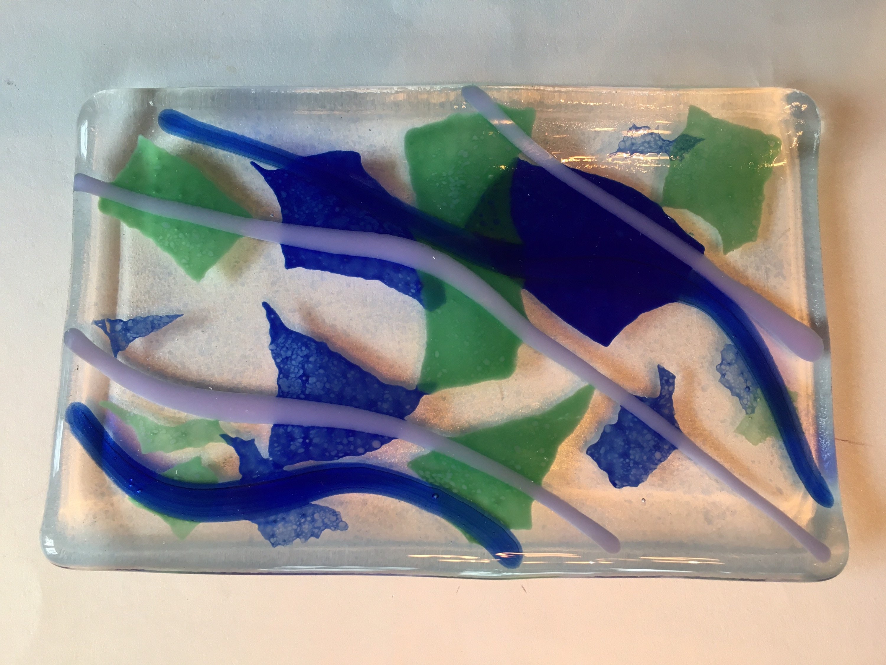 Confetti Glass Fusion Dish Etsy