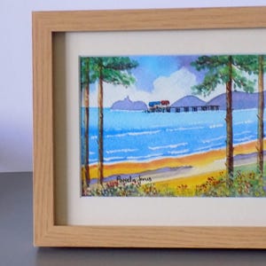 Mumbles, Swansea Bay, South Wales, Original Watercolour, Painting, in 9 x 7&#39;&#39; Frame, Gift Idea, Art and Collectibles, Home Decor, Wall Art