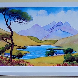 Tarjeta de arte, tarjeta de felicitación, tarjeta de Snowdon, tarjeta de Snowdonia, tarjeta del norte de Gales, tarjeta de cumpleaños, tarjeta en blanco, tarjeta para cualquier ocasión, tarjeta para ella, unisex